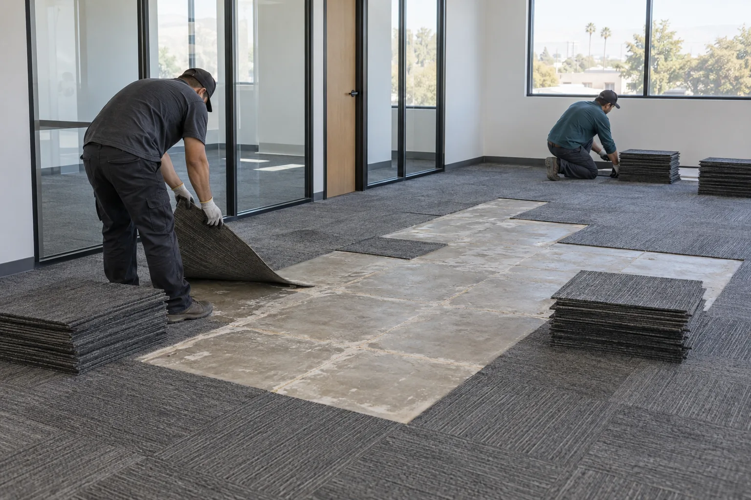 Commercial Carpet-Tile Removal
