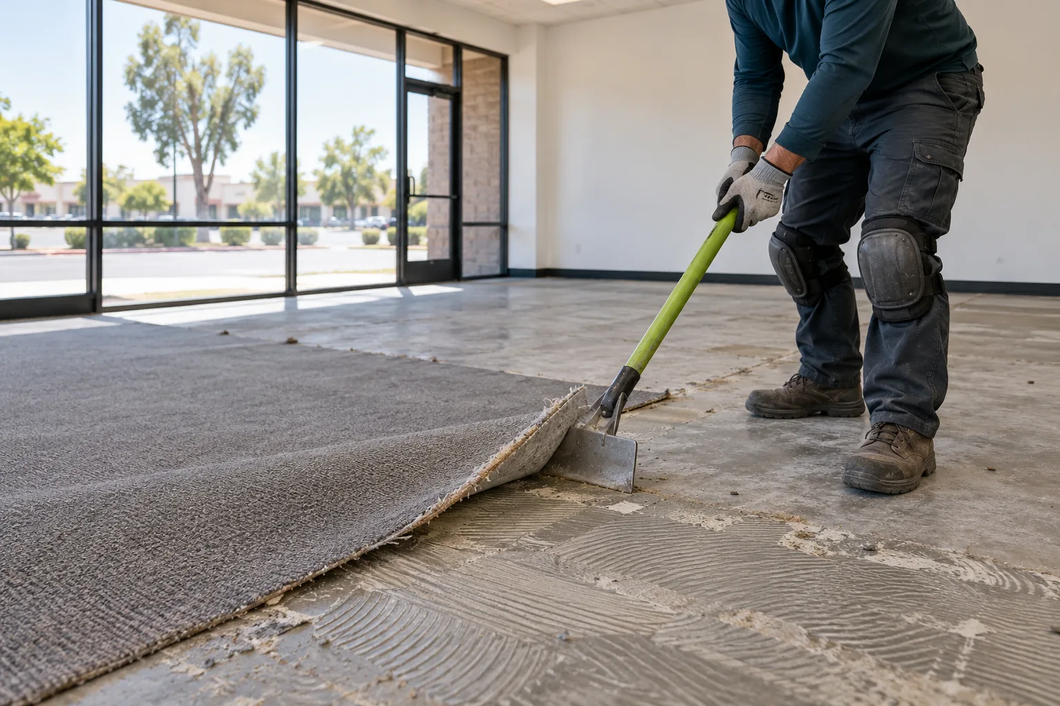Glue-Down Carpet Removal